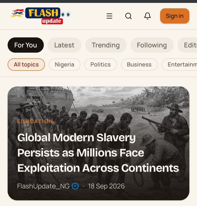 FlashupdateNG's tweet photo. 🚀 Flash Update is upgraded! AI content creation, publishing, verified badges, bank withdrawals, VTU, Marketplace, and global news.

Sign up now and start earning on our website. https://t.co/Jjh5juPPch