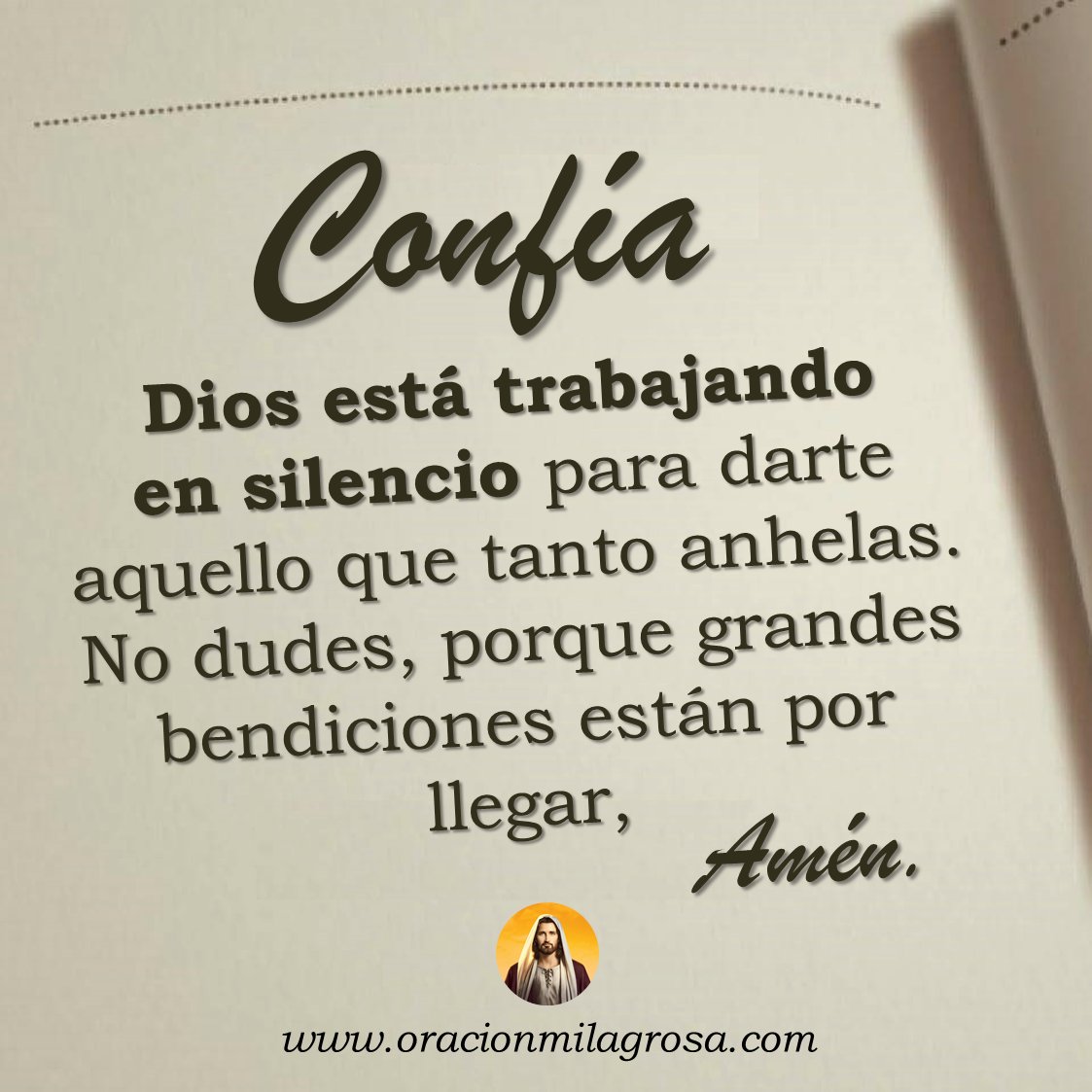oracion_milagro's tweet photo. Aunque hoy estés cansado y sientas que las fuerzas te faltan, no pierdas la fe; Dios es bueno, está contigo y conoce todo lo que has vivido.

Sigue confiando, porque grandes milagros vienen en camino y pronto tendrás motivos para agradecer y sonreír 🙏 https://t.co/wsYlIW8qZy