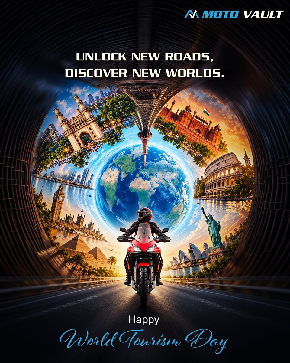motovault's tweet photo. Take the scenic route, chase new horizons, and let the road lead you somewhere unforgettable. Happy World Tourism Day!

#HappyWorldTourismDay #TourismDay #Travel #Touring #Bikers #Explore #MotoMorini #Zontes #QJMotor #MotoVault #India https://t.co/BbLsIb2HJz