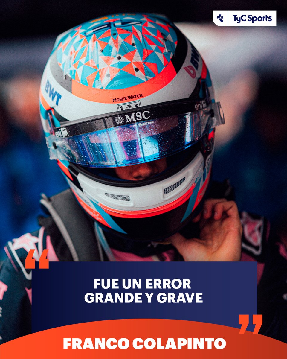 TyCSports's tweet photo. 🗣️ El piloto argentino explicó el choque en el GP de Azerbaiyán y pidió disculpas:

"Bloqueé cuando empecé a frenar y después estuve fuera de control toda la frenada. No tuve mucho por hacer. Perdón al equipo y a Pierre porque perdimos muchos puntos con los dos autos. Fue un error grande y grave. Un día complicado que venía siendo bastante bueno".

🎙️ ESPN