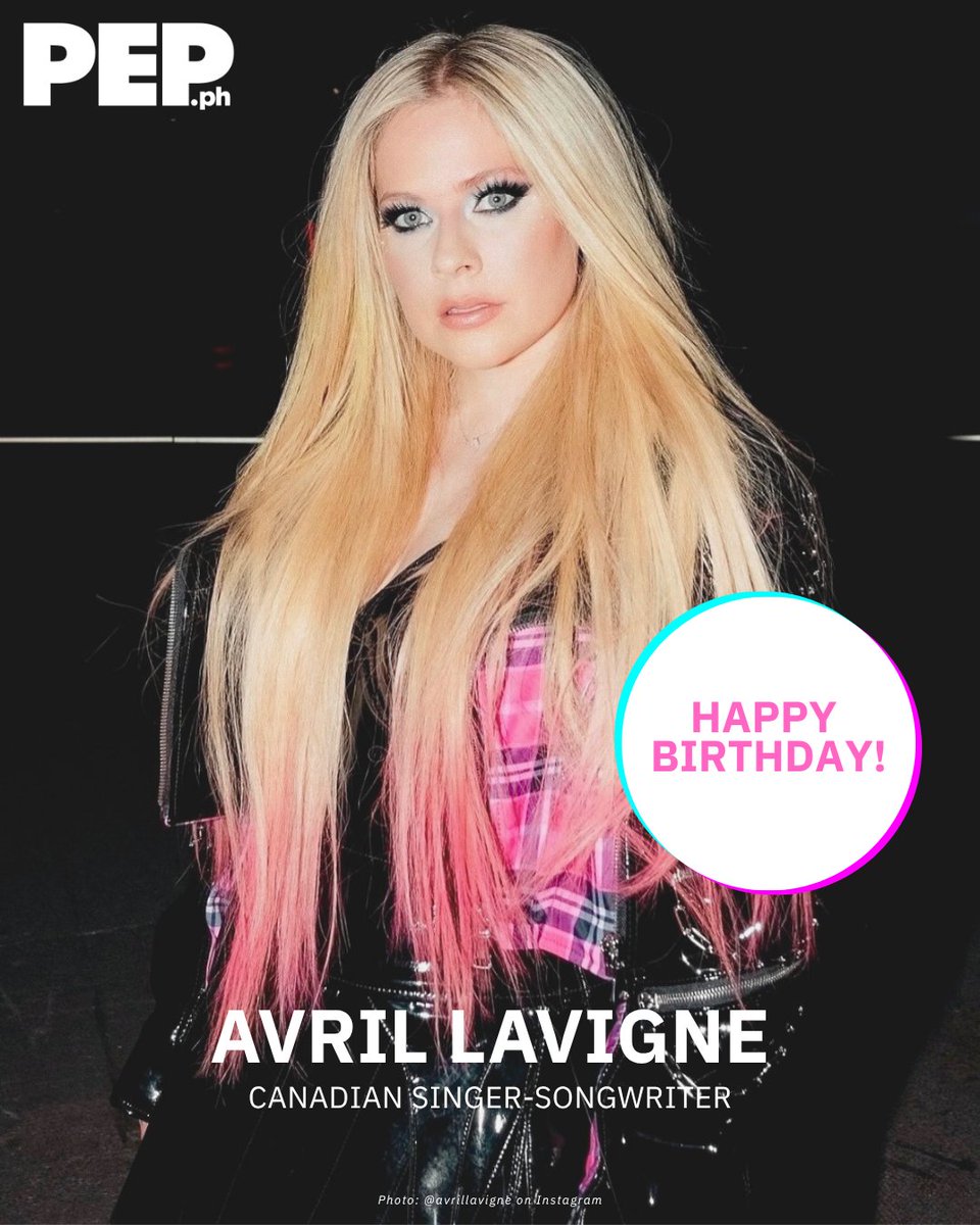 PEPalerts's tweet photo. Happy birthday, Avril Lavigne! 🎂 May your special day be filled with love, happiness, and wonderful moments! 💖 

She is a Canadian singer-songwriter known for her pop-punk sound and hit songs.

#PEPBirthdays #PEPSocial #PEPAly https://t.co/guGKFblxDK