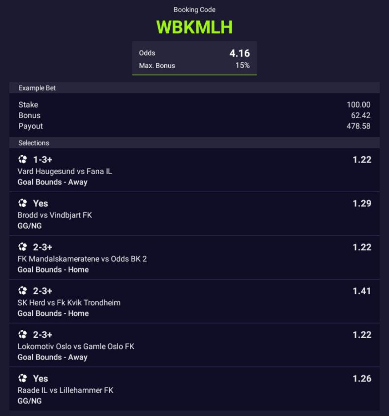 footballcodes02's tweet photo. Good luck 🤞 https://t.co/920ZCjGmOu
