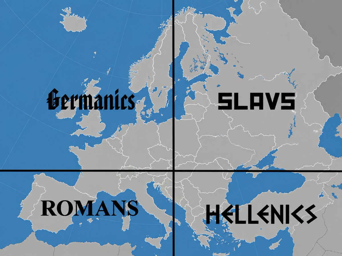 theepicmap's tweet photo. The 4 Europes. https://t.co/I8JFCyQKFk