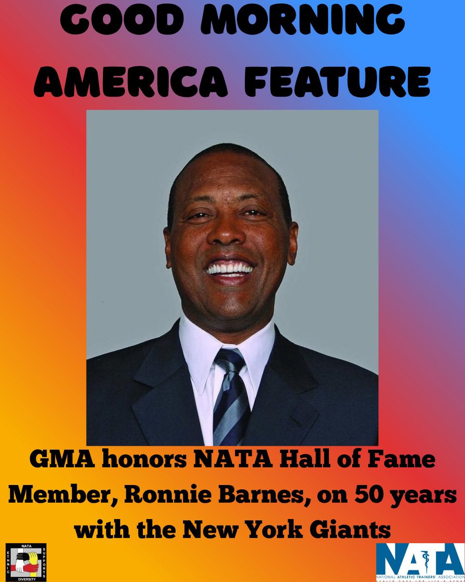 EDACNATA's tweet photo. Longtime Giants athletic trainer Ronnie Barnes, team alum Jessie Armstead and fans reflect on Barnes' remarkable 50-year legacy with the team.
https://t.co/C25RuPk0Bn
#EDAC365 #EDAC4ALL #RepresentationMatters #DiversityMatters https://t.co/safkjfg9QR