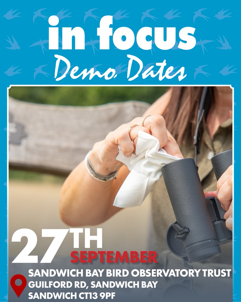 infocusOptics's tweet photo. 🚨Demo date reminder:

📆September 27th
📍Sandwich Bay Bird Observatory Trust
Guilford Rd, Sandwich Bay, Sandwich CT13 9PF
https://t.co/hzI5eZ6ujW

🌟For friendly, expert advice on all things binoculars, telescopes, and optics gear, don't miss our optics demo this September! https://t.co/WmKTrbSsT8