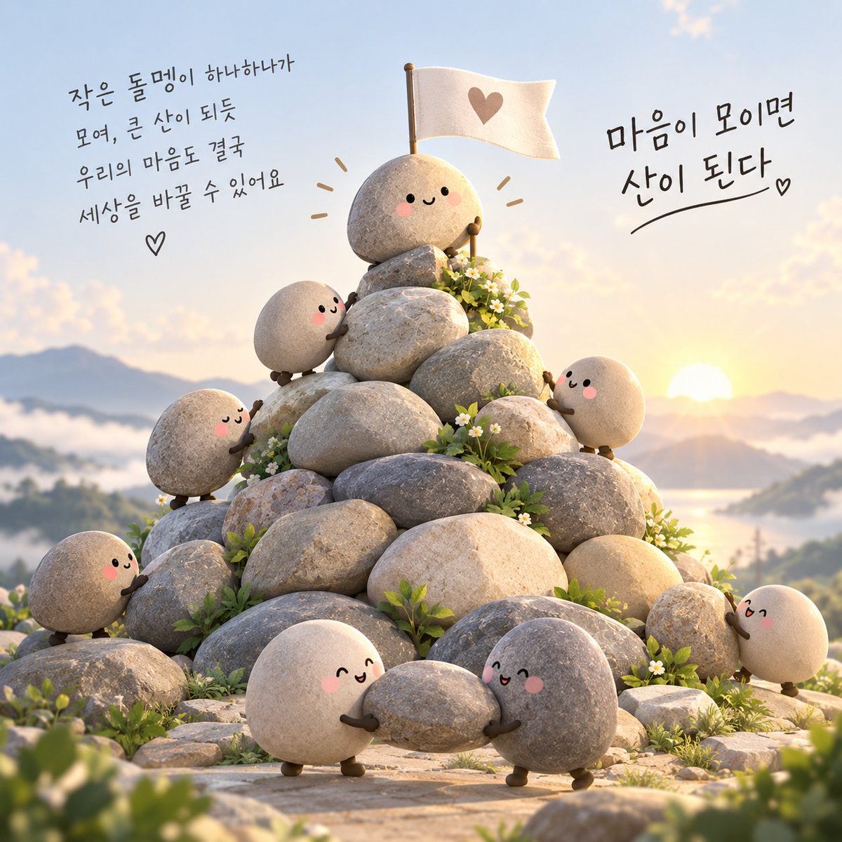 il_inja's tweet photo. 돌멩이들아, 뭉치자!
뭉쳐서 산을 이루자🙏

쓸데없는 공공기관 109개를 합치고,
신나게 올리던 기름값을 내리고,
담합하던 설탕과 밀가루 값을 내리고,
국민을 위해서 기득권을 때려잡다 보니
이렇게도 적이 많아지고 미움을 받나 보다.

돌멩이들의 마음이 닿아
오늘보다 더 행복한 내일이 되길🫶 https://t.co/qKkE1d7mnd