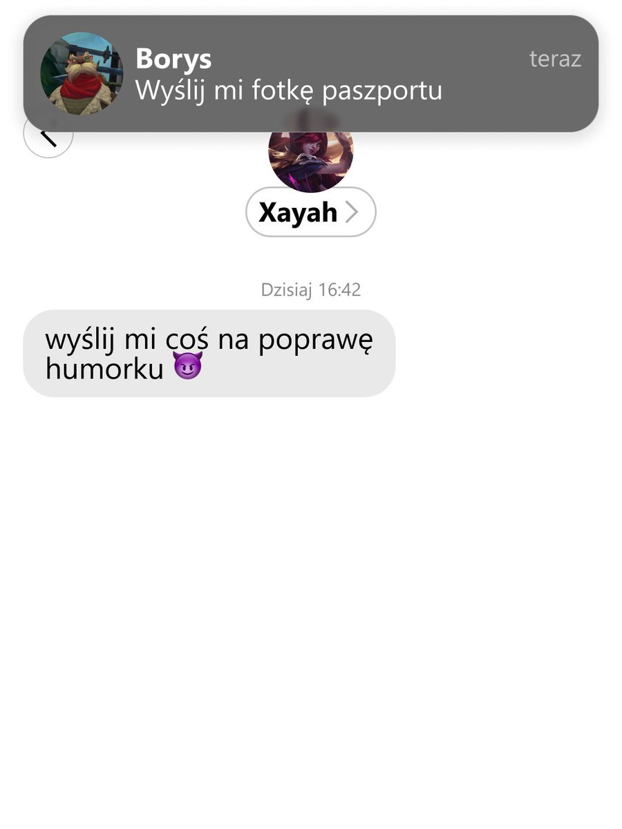 LoLPL's tweet photo. ciekawe, co Rakan wysłał Borysowi 🤔 https://t.co/tmrdjPGcjX