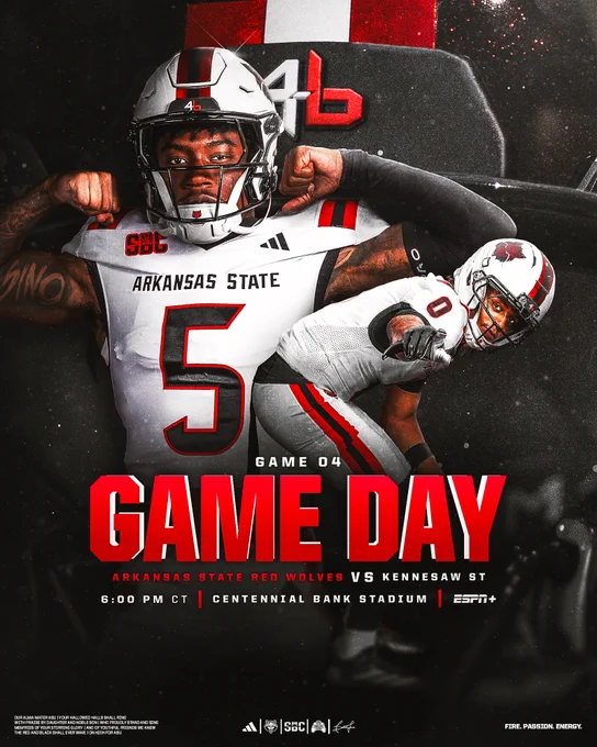Image from Arkansas State Football (@AStateFB)