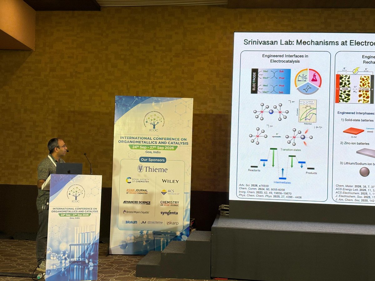 icoc_2026's tweet photo. ✨ An exciting Invited Lecture at #ICOCIV2026! Prof. Srinivasan Ramakrishnan, IIT Bombay, is sharing fascinating chemistry and thought-provoking scientific insights with the audience. 🎤 https://t.co/zjApOTaA8P