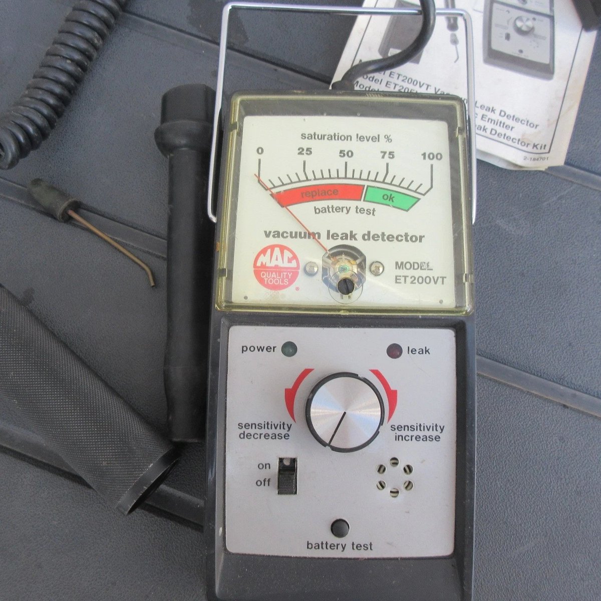 rusticrelics04's tweet photo. Mac Tools Vacuum Leak Detector Kit ET210VT ET200VT ET205VT https://t.co/iliszhRhxD #eBay via @eBay #MacTools #LeakAttack #VacuumLeak #EvapLeak #CheckEngineLight #DiagnosticTools #AutoRepair #MechanicLife #ShopLife #GarageTools #ToolAddict #AutomotiveTech https://t.co/5uoFD94tKv