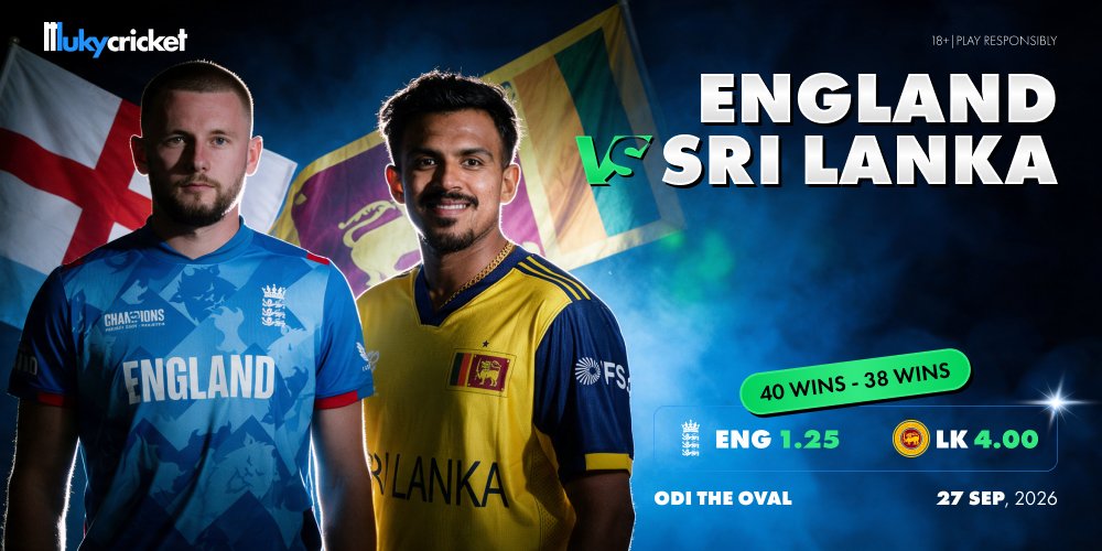 lukycricketcom's tweet photo. Sri Lanka vs England 3rd ODI 
 27 September

The series is locked at 1 1 after England won by 89 runs and Sri Lanka won by 16 runs

Place your bets, keep up with the statistics and watch the game live on https://t.co/VQaEQfe45F https://t.co/hCocyVoyer