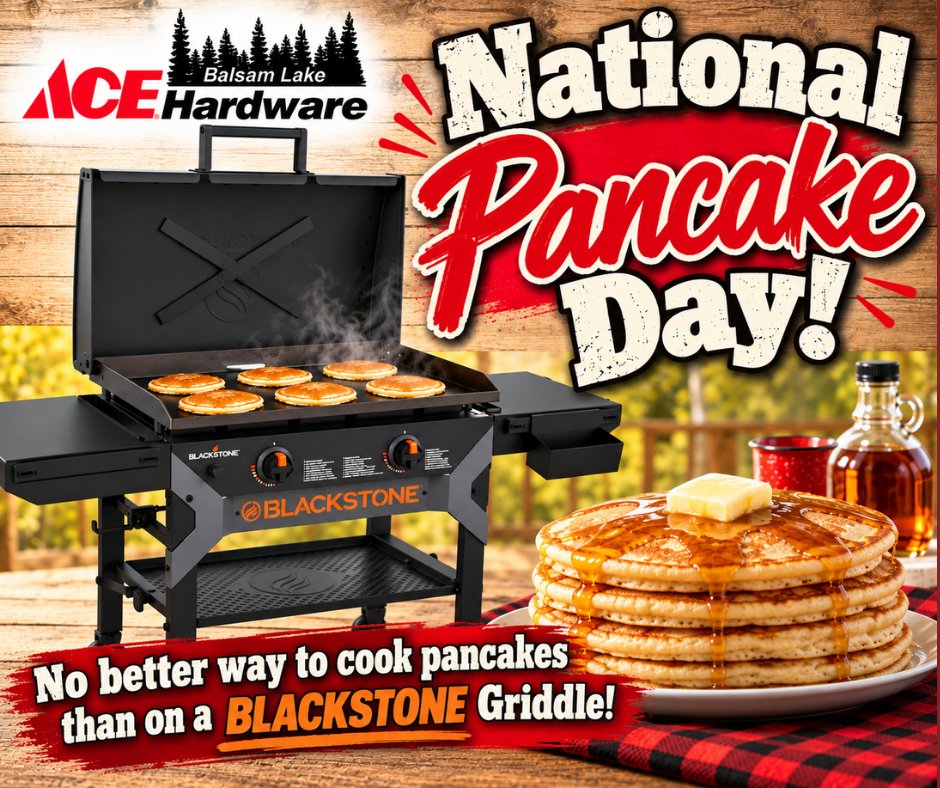 BLHardware's tweet photo. National Pancake Day is a good day to buy a NEW  griddle!! Stop in today!! https://t.co/tKrQum1mxI
