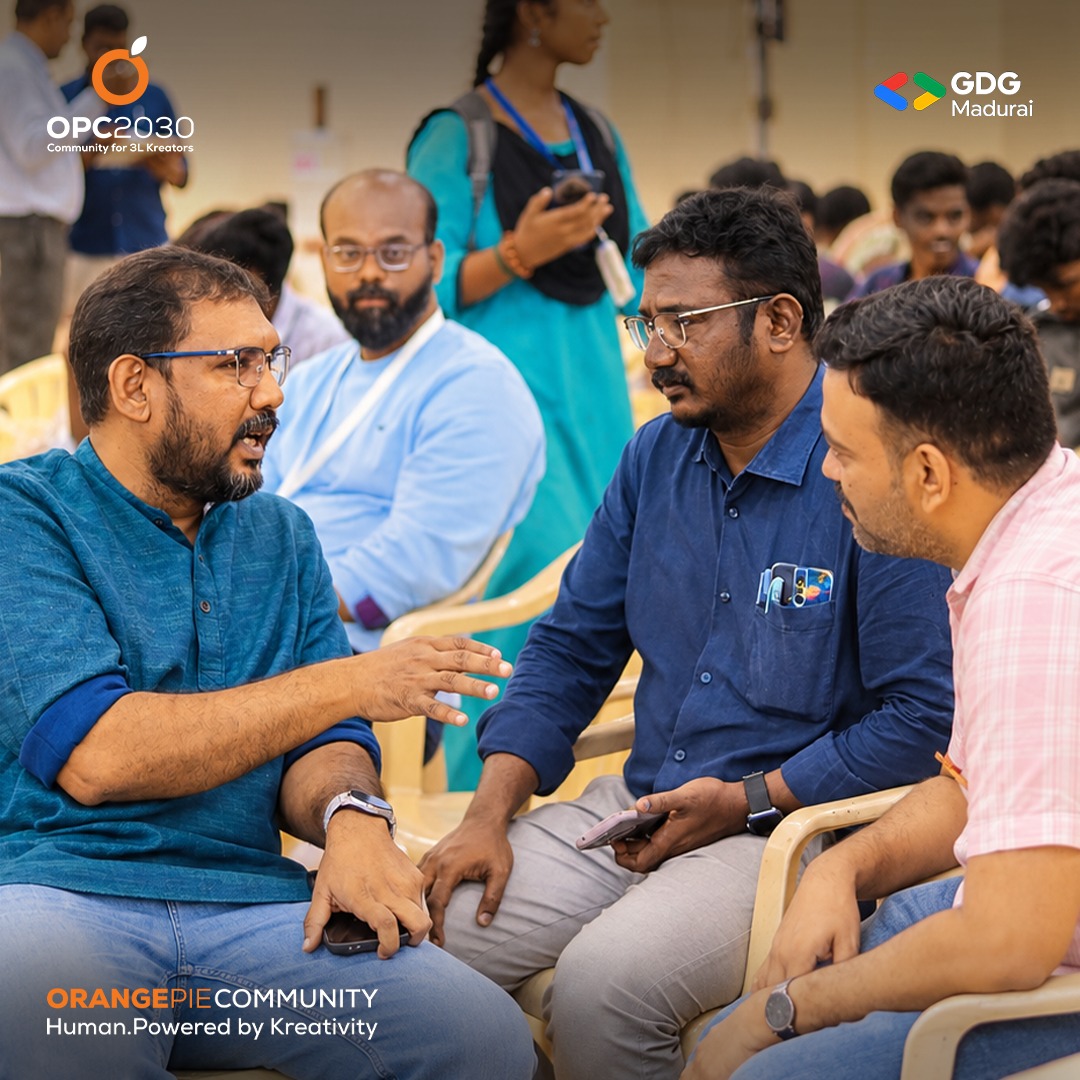 Orangepieai's tweet photo. A glimpse from the Build with AI Hackathon – Keeladi Edition, where developers, creators, and innovators came together to learn, experiment, and create with AI.

Proud to see the OrangePie Community being part of a growing ecosystem.

#OrangePie #OPC2030 #GDGMadurai #BuildWithAi https://t.co/eiDLm6fPlx