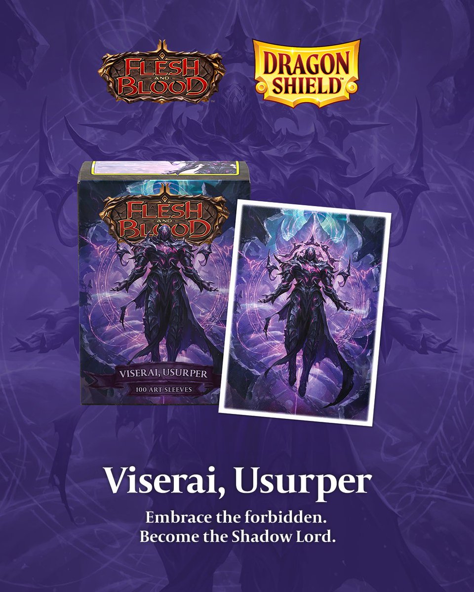DragonShield_'s tweet photo. Viserai returns in Flesh and Blood: Usurp the Shadow Throne, now commanding the newfound power of the Old Ones. Viserai, Usurper Matte Art Sleeves make every shuffle feel like wielding aether 🌑

Get them now at your LGS or on https://t.co/WSxGtfbDYA 🔗 https://t.co/V4reJHAVcJ