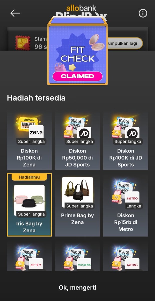 Annastyazlf's tweet photo. waa masyaAllah dapet tas dari blindbox, thanks @AlloBankID  semoga dapet lagi hadiah menarik lainnya #AlloBankBlindbox https://t.co/j2o7myATpi