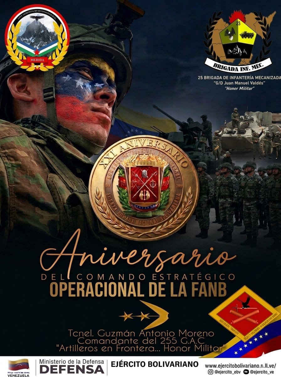 CnelFrancipsj's tweet photo. El Comando Estratégico Operacional de la Fuerza Armada Nacional Bolivariana (CEOFANB) celebra su 21.º aniversario este
26 de septiembre de 2026 https://t.co/sDsg5VZykY