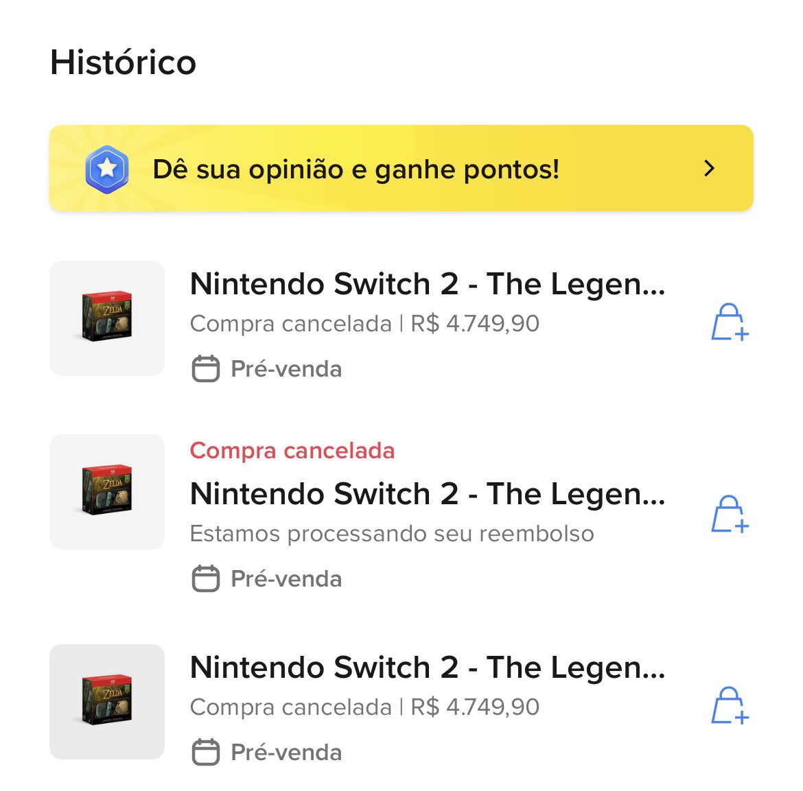 a3team's tweet photo. @danielreen @amazonbrasil @MercadoLivre Imagine você receber o e-mail de “Compra Realizada com Sucesso” e depois ter seu produto cancelado. E você tenta 1, 2 e 3 vezes acontece a mesma coisa. Uma grande frustração. Como a compra foi realizada com sucesso e cancelada? https://t.co/6LdcoHJBdN
