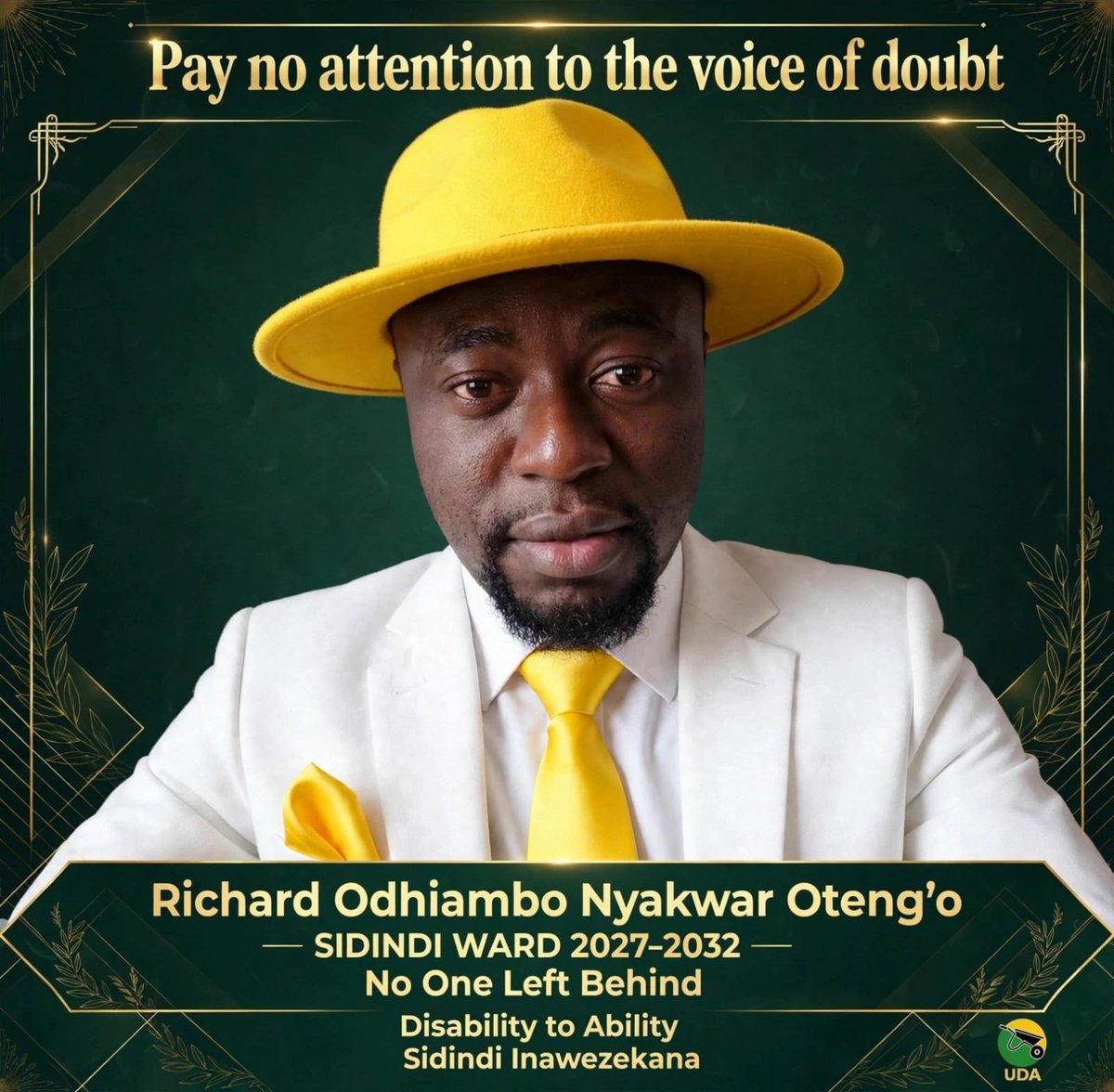 Ritchiekama22's tweet photo. A failed attempt is braver than a life that never tried — so I have decided to TRY for Sidindi.

Richard Odhiambo Nyakwar Oteng'o
MCA Sidindi Ward 2027-2032
@UDAKenya 
@WilliamsRuto 
@OpiyoWandayi 
#DisabilityToAbility 
#SidindiDecides 
#TheSystem https://t.co/3CX2TFXz0n