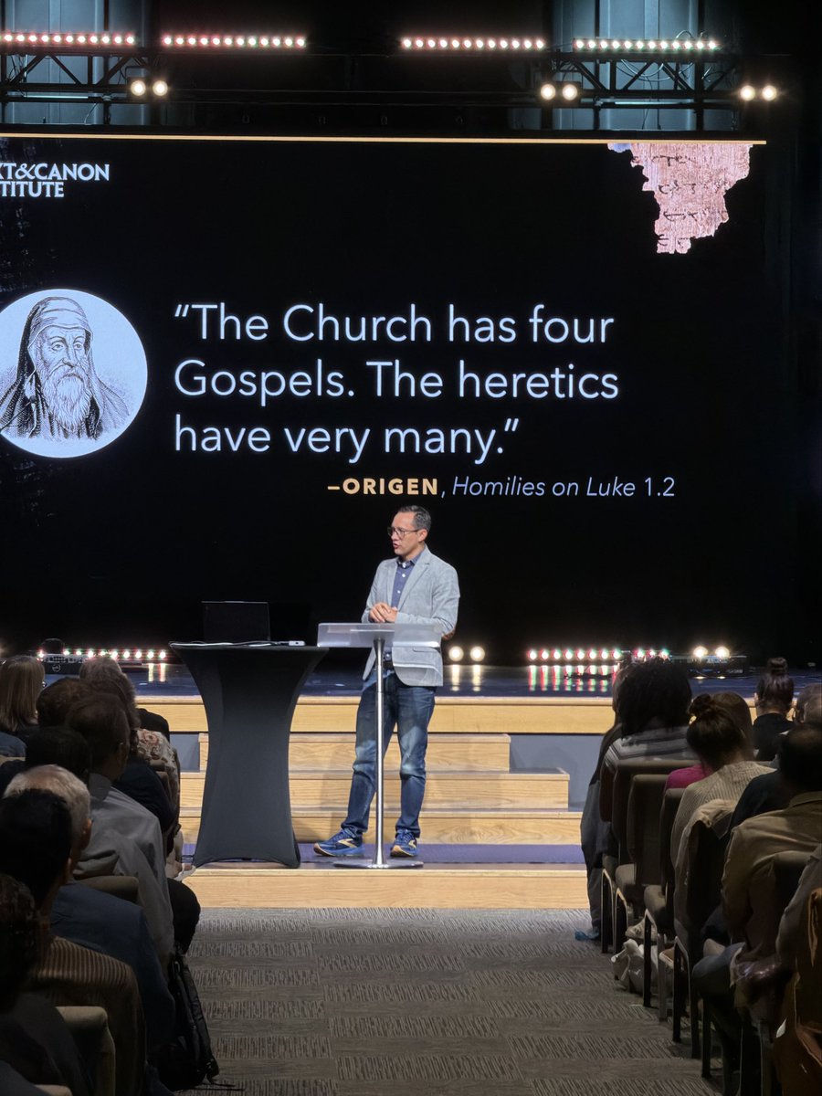 TextandCanon's tweet photo. Dr. Peter Gurry presents. “The Gospels and the Gospel in History”@ApologeticsCA conference. https://t.co/drvvqc3H0J