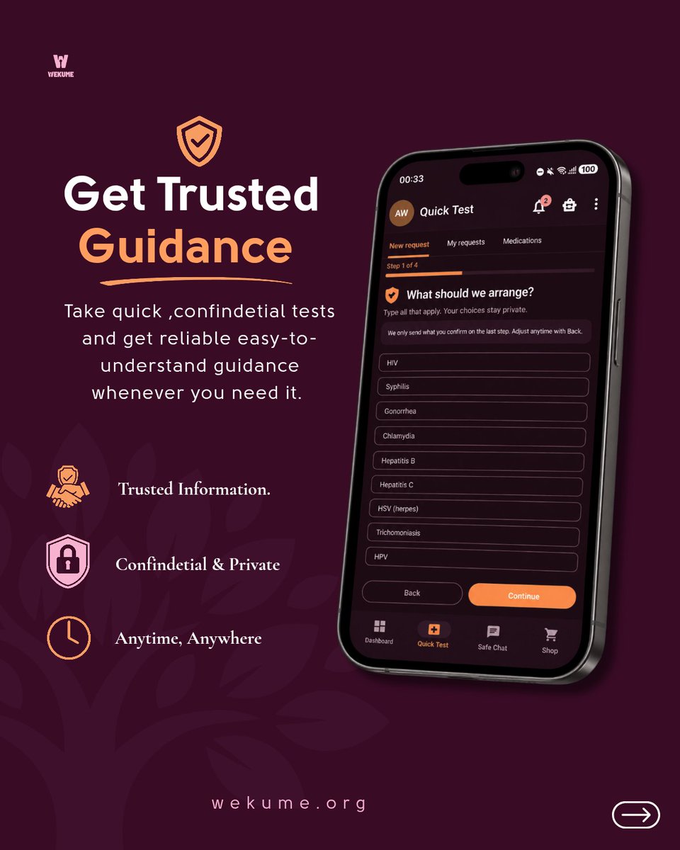 Wekumeofficial's tweet photo. #worldcontraceptionday
There are many things to think about when getting the right kind of #contraception. Yes, it is about choice, but let it be a guided choice. With the #wekumeapp, you can get confidencial guidance to pick the kind of contraception that is right for you, and then go ahead and order for it right away! Download the app here 👉🏾 https://t.co/zYe5LB2Y74