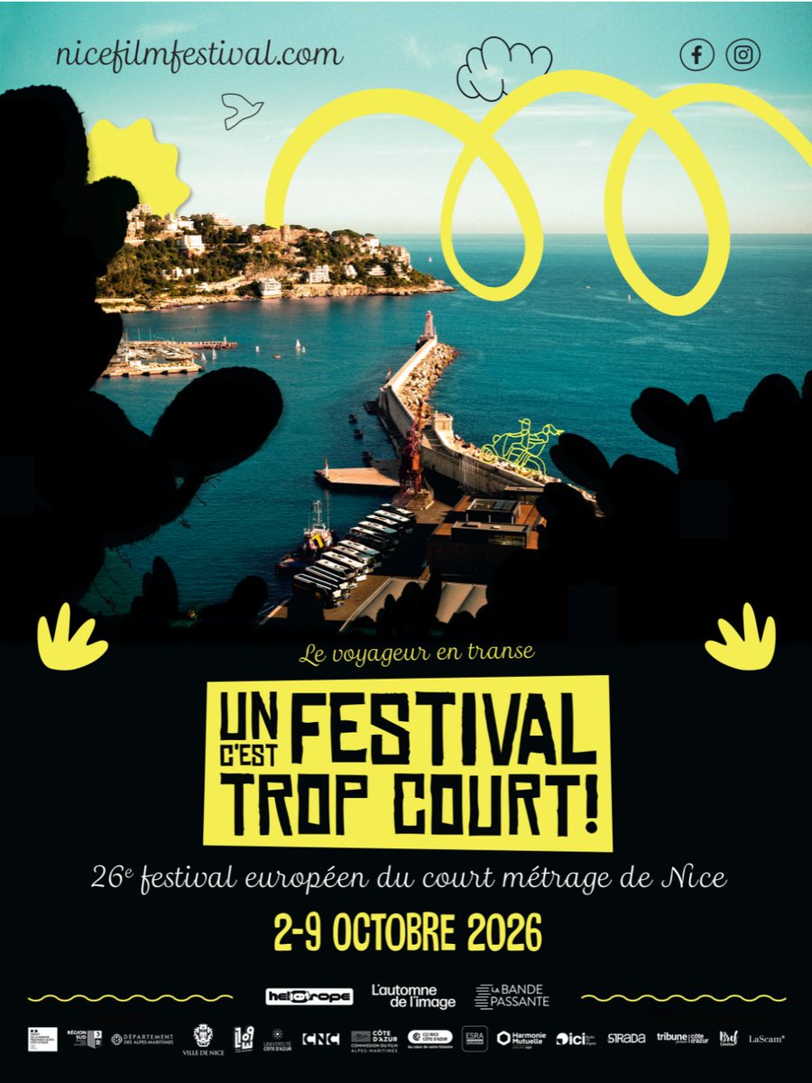 VilledeNice's tweet photo. 🎬 Du 2 au 9 octobre, Un Festival C'est Trop Court ! revient à Nice pour sa 26e édition.

🎥 Une semaine de projections et de découvertes autour du court-métrage à Nice.
Plus d’infos : https://t.co/wemDwWRJBJ https://t.co/GjVe8H0Wqk
