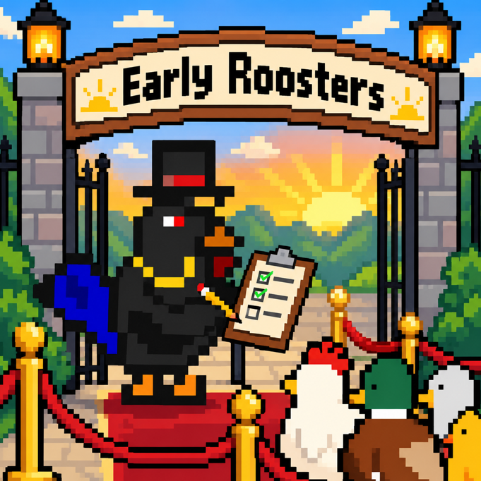 MRC_Pixel's tweet photo. 🐓📋 The Early Roosters list is filling up…

Drop your wallet below 👇
Maybe the gatekeeper lets you in. 👀

#MRC https://t.co/qdSFqYiDYb