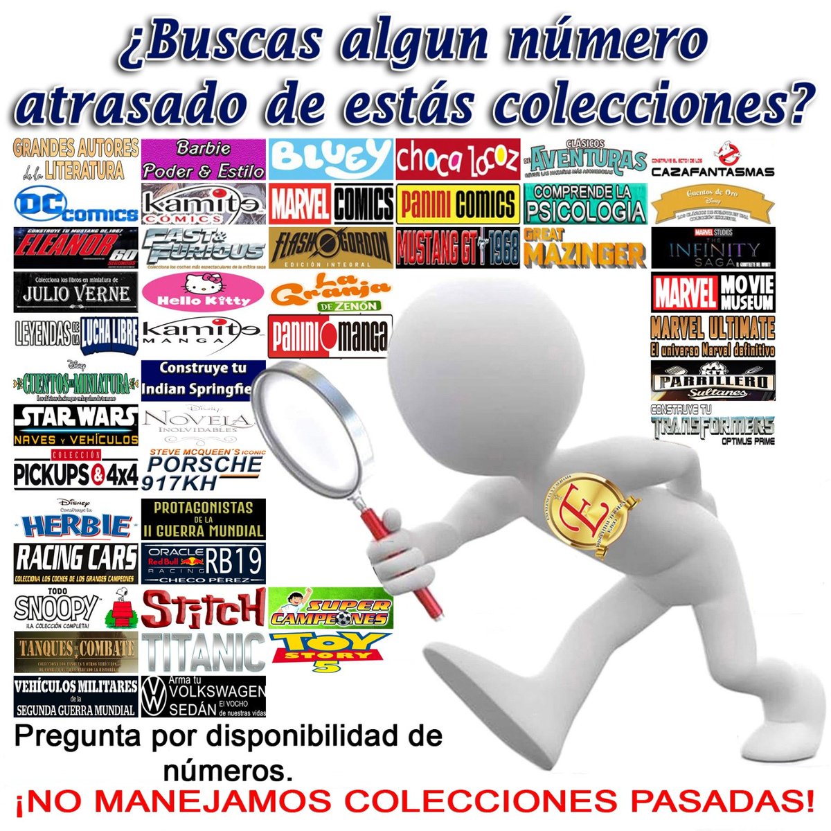 distribuidoejeo's tweet photo. ¡ATENCIÓN!:
Contamos con la venta de fascículos anteriores
NO MANEJAMOS COLECCIONES PASADAS
NO HAY VOCHO COLLECTIONS y GRANDES AUTORES
#DistribuidoraEjeo #PlanetadeAgostini #Salvat #RBA #Luppa #Gredos #Panini #Kamite #mse #publishing https://t.co/HrcFZHHLgw