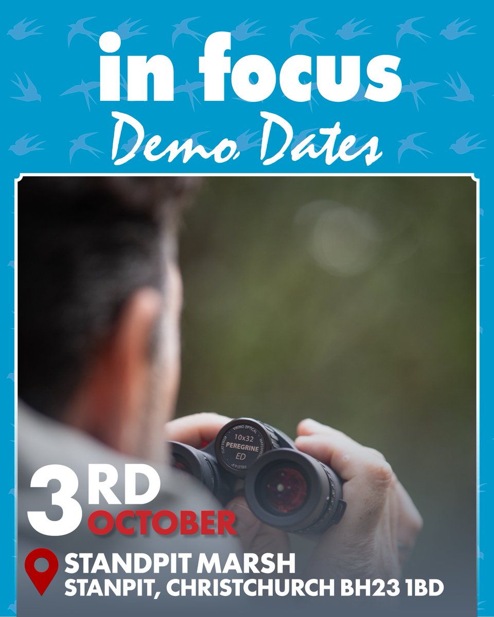 infocusOptics's tweet photo. 🚨Demo date reminder:

📆October 3rd
📍Standpit Marsh Visitor Centre
Stanpit, Christchurch BH23 1BD
https://t.co/VrW42XE7QN

🌟For friendly, expert advice on all things binoculars, telescopes, and optics gear, don't miss our optics demo this weekend! https://t.co/l7Vi9noFVf