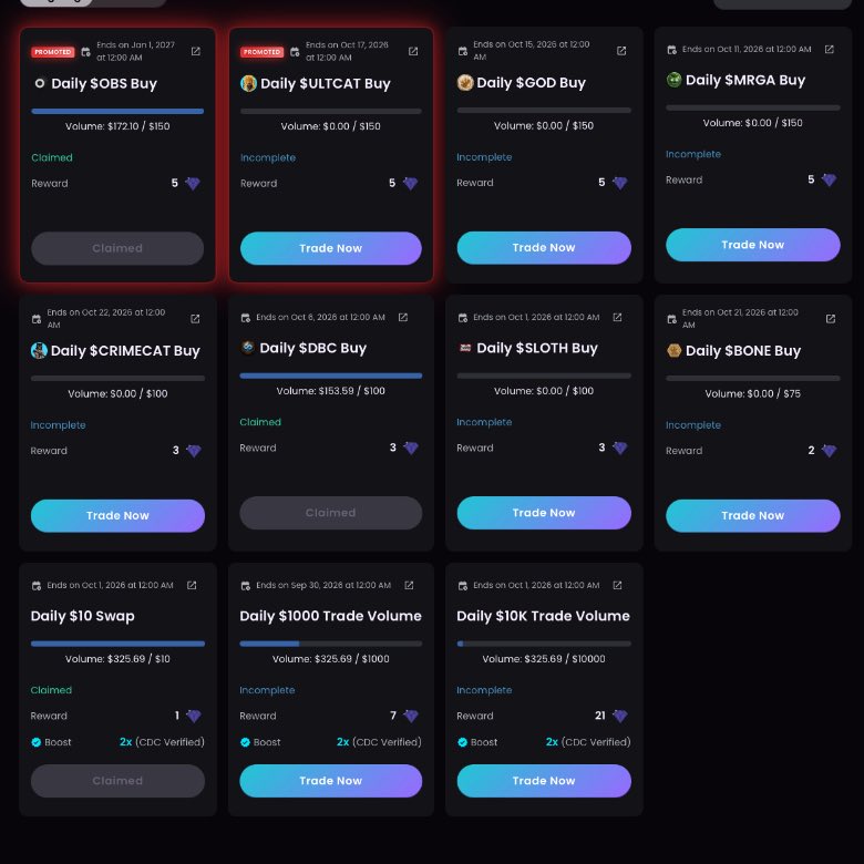 Not_Just_Josh's tweet photo. @Pampadalampa @ObsidianSwap Sure can’t miss $DBC and $OBS daily 😁 https://t.co/OW6L56H80u