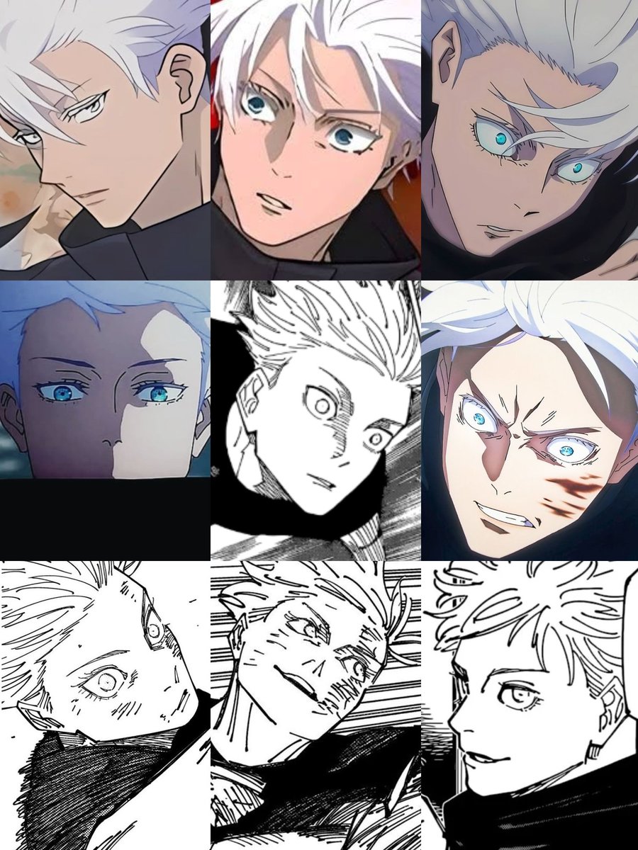 sagrnjo's tweet photo. #gojo satoru with his hair up &amp; forehead out is a whole different level of handsomeness https://t.co/ogeksBgxEX