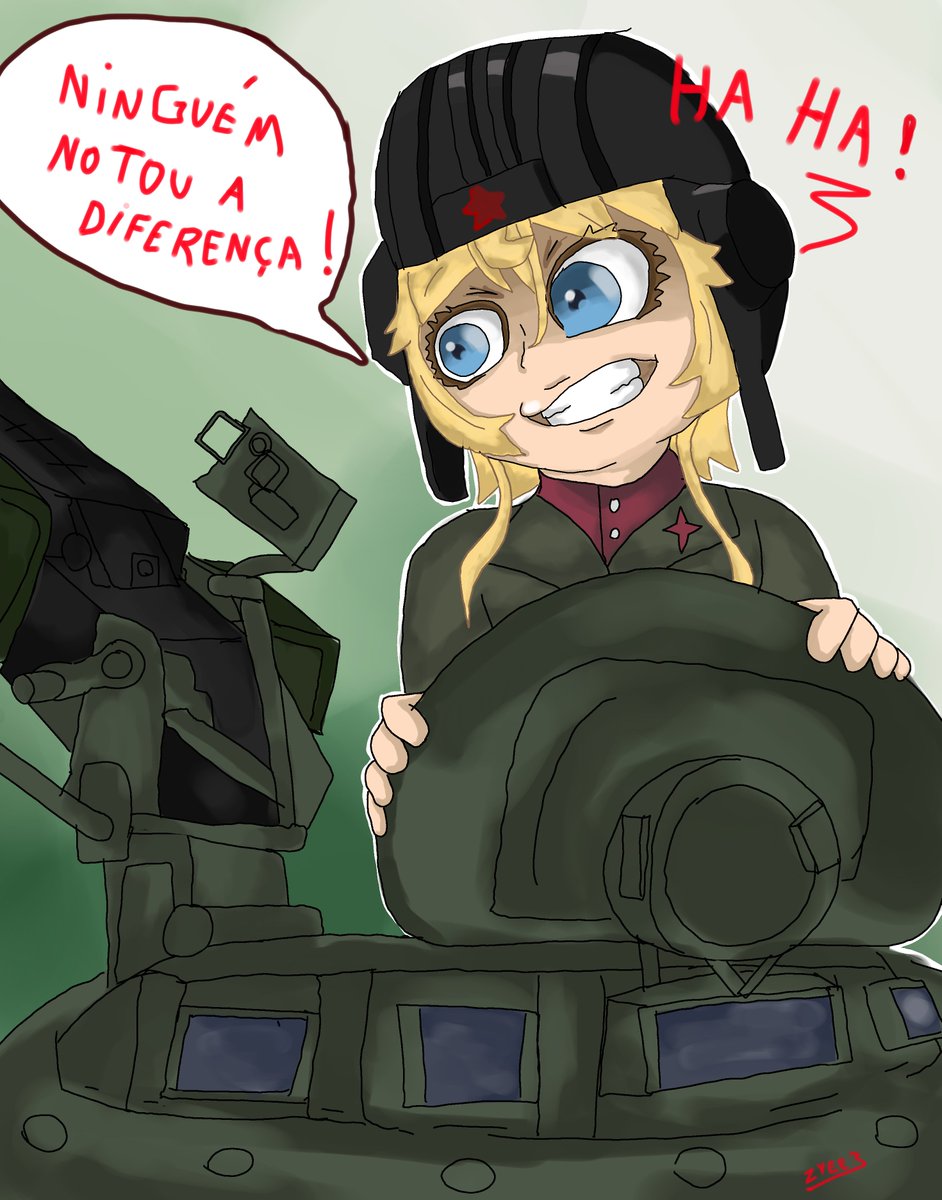 ZyeeOficial's tweet photo. Wait… isn’t that Katyusha!? 
#GirlsUndPanzer #幼女戦記 https://t.co/CGzIIaMWNP