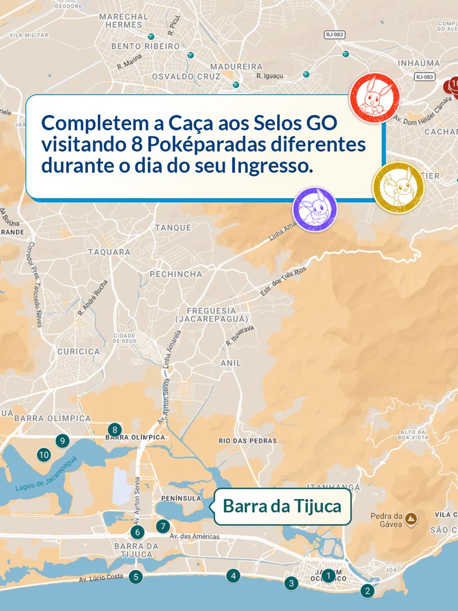 PokemonGOptBR's tweet photo. O Safári Urbano começou, Treinadores!Aproveitem muito o evento com seus amigos!

Coletem até oito selos como parte da Caça aos Selos GO e ganhem um encontro com Eevee com chapéu de explorador por cada selo, e com sorte, vocês poderão até encontrar um Brilhante! https://t.co/OTTKOWR744