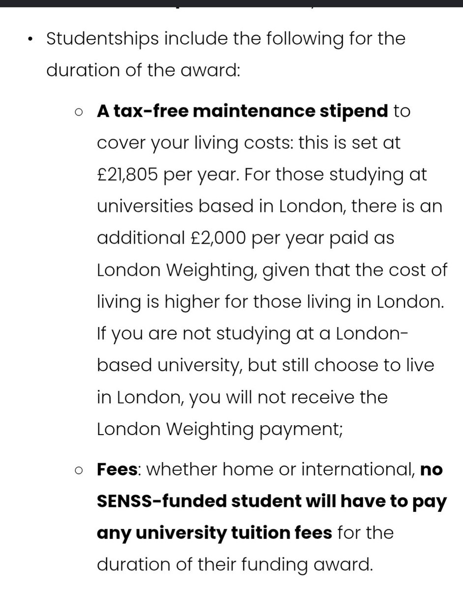AgbogaVictor's tweet photo. Once again, have you heard of the 4.5 years scholarship in the UK🇬🇧 covering both masters and PhD? Those already with a masters can apply to the 3.5 years route

- Tuition cover, both home and 
- international 
- £28,000 stipend 
- Conference/research allowance 
- 20 hours weekly for side gigs!

https://t.co/vPUKtD60X3