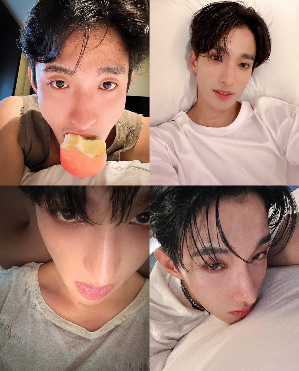 KyeomsBaekery's tweet photo. remember when dokyeom would just casually drop a bed selca and make our whole day https://t.co/U2mwCzxGiy
