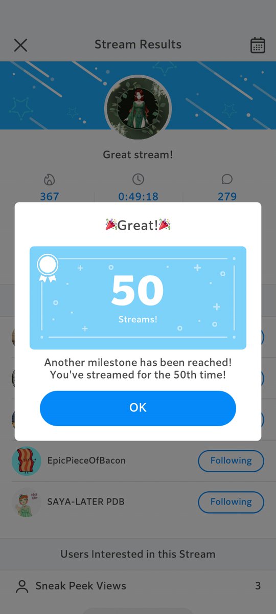 LyraAmastacia's tweet photo. Greetings Travelers!! I have reached my 50th milestone of streaming!!! Let's goo!! 🎉 I like to thank everyone who participated and joined me!! Let's continue to have lots of fun and build more friendships!! 🤗🥰 #IRIAM https://t.co/zBIIOKinxm