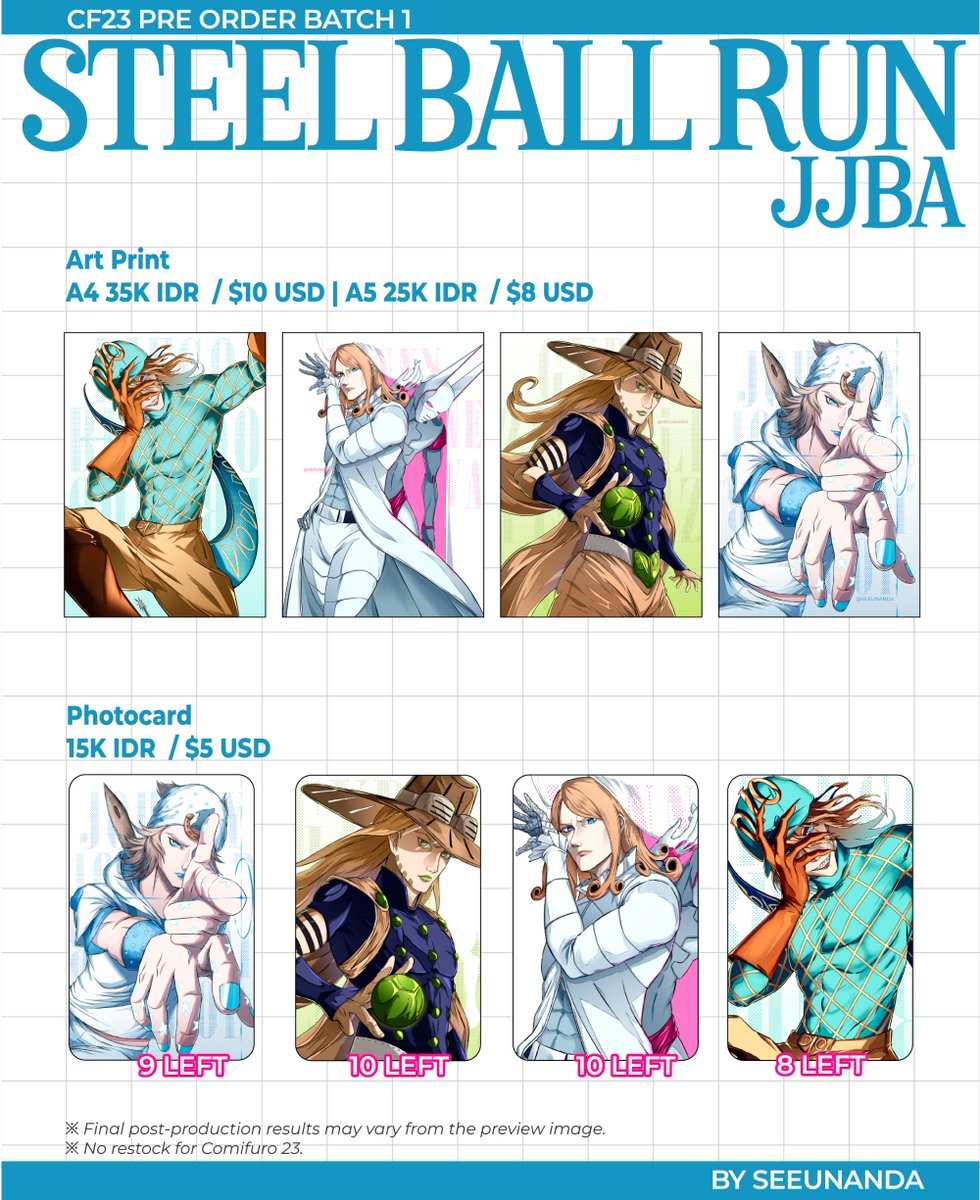 seeunandaaa's tweet photo. 🩷🔄 are very appriciated!

4 DAYS LEFT BEFORE MY #CF23 PRE ORDER BATCH 1 ENDS!

🗓️ until 30 Sep
🔥 Limited stock!
📦 Pick Up Both Days/ Mail Order
🐉 Persona 3/4/5, EVANGELION, Steel Ball Run, Danganronpa, BLEACH

Pre Order Link on Bio!

#cf23catalog #cf23catalogue #comifuro23 https://t.co/TnY3cHp5u0