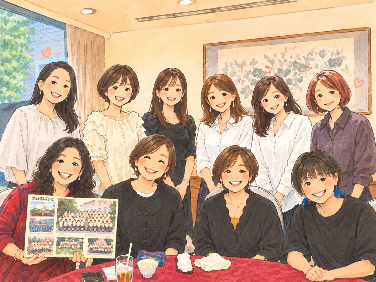 8mama99's tweet photo. 50歳記念で高校プチ同窓会でした!!
30年以上経ってもみんなキャラが変わらなさ過ぎて🤭🤭🤭
喋りすぎて喉痛い😅
あ～楽しかった♪ https://t.co/oDXpXUAEoV