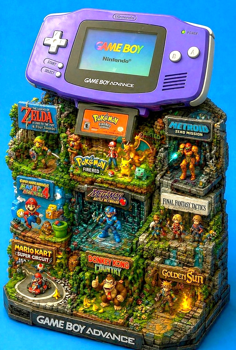 Hocine_19_82's tweet photo. 🔰Released in 2001 by Nintendo⭐️the Game Boy Advance⭐️ was great console Portable transformed handheld gaming with 32-bit graphics,iconic titles,and true portability,becoming one of the most beloved consoles ever🥰such geat memories💗
#GameBoyAdvance #Nintendo #RetroGaming #zelda https://t.co/F4K003Hwlw