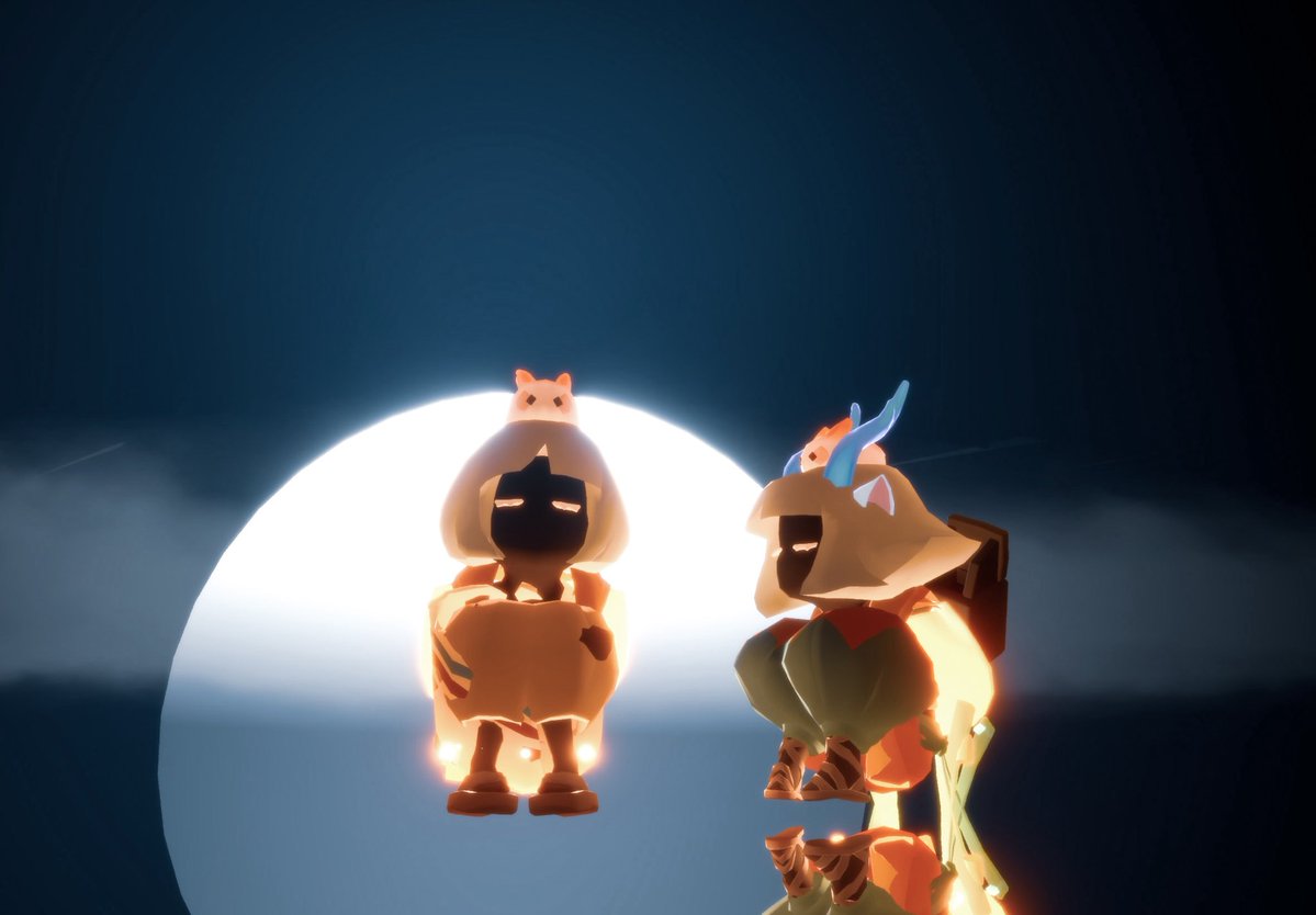 yoiidome's tweet photo. 寂しいそうな2人😆

写真の角度探し中、、

#sky星を紡ぐ子どもたち
#thatskygame 
#sky写真 https://t.co/yShD7OGoiA