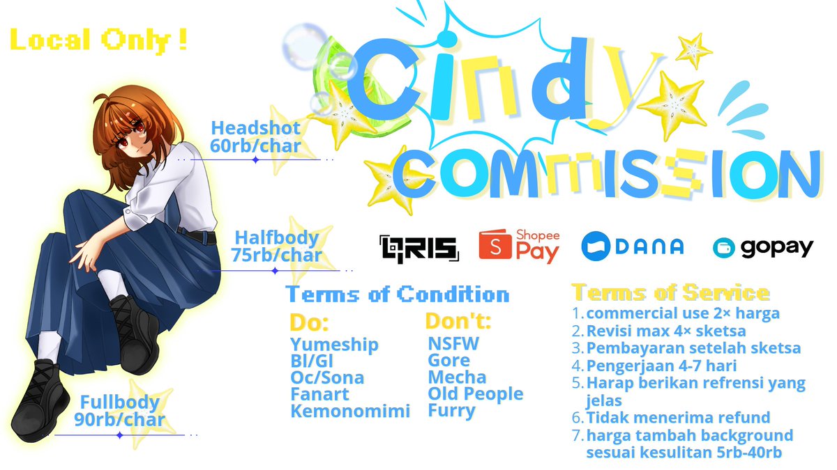 miuu2dayyy's tweet photo. Like🩷 and RT🔁 are really appreciated❗️⭐️
Open Commission for local only🇲🇨
yang ingin bertanya tanya dan membeli bisa lewat dm yaa kaka(˶ᵔ ᵕ ᵔ˶), terima kasih banyakk⭐️🍋‍🟩
Commission chibi di replay yaa:3

5 SLOT ONLY👀❗️
#zonauang #zonajajan #commission https://t.co/b6k5Nt2wYt