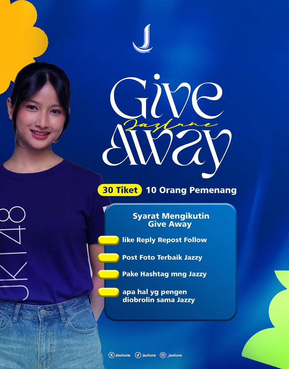 JazLune's tweet photo. Dalam rangka shonichi MnG jeji. MinJaz mau bagi-bagi 30 tiket untuk 10 orang beruntung nih, nanti masing-masing dapat 3 tiket!😋🤗

📌 Syarat &amp; ketentuan cek di poster yaa!

⏰ GA akan ditutup: Tanggal 29 September 2026 Pukul 23.59 WIB

#Zymeet https://t.co/HLMVlVZOVJ