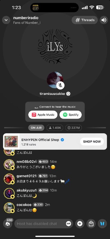 ENHYPEN_Station's tweet photo. Hello, we apologize for not responding right away as our account was almost locked. We’ve heard all your concerns regarding the alleged playing of another artist’s song, and we understand your concerns regarding this matter.

However, after reviewing the screen recording together with our own screenshots, Lastfm tracker, comments, and records from the same time period, we would like to clarify what we found. 

Based on your screen recording, the last “just now” comment indicates that the current song playing was the “Bloody Paradise-Sunoo version.” The liked song that followed, “FEVER,” also has screenshots. We checked our record and the songs that were part around the time shown in your recording, and these show no indication that his songs or his album were played on the ENGENE channel at that time.

We also have a screen recording from an ENGENE who had their account parked on the ENGENE channel during the same period, and there were no mentions that these songs were being played. Our long-term ENGENE listeners or streamers already know that Stationhead experiences glitches from time to time. If you are new to Stationhead, you may not know this, but it is important for us to check with our active listeners because if there is an actual problem with the channel or something unusual happens, they are usually the first one to call us out in the comments.

This is also why accusing and calling us names through DMs and mentions based only on one person’s screen recording needs to be fact-checked first.

There is also an important detail in your screen recording that needs to be considered. At the bottom of the recording, it shows Channels you’ve joined, and below you had joined his channel. We don't know what happened if you joined their channel first and then suddenly switched to the ENGENE channel, which could explain why the glitch happened. Especially since you were using the mobile app, which can experience more glitches. If you join another station and then switch to ENGENE without completely exiting the app, the app can sometimes continue showing or playing songs from the previous station.

This is also why we have repeatedly reminded everyone to turn off Autoplay and properly exit the app if you notice an unusual glitch. Some assumed that mentioning Autoplay was simply an excuse to cover up that we were playing his songs. However, we genuinely DO NOT USE or play his songs. We mentioned Autoplay only as a possible explanation for what happened and shared the steps so listeners could check their own Spotify settings and connections. Some listeners were able to resolve the issue after turning Autoplay off, which prevented another artist songs playing. 

You also keep asking, 'Why does this only seem to happen in our fandom and specifically with his songs?' If you look closely at the screen recording, both channels were joined. If someone joins his channel to stream or check something and then suddenly decided to switch to the ENGENE channel, the glitch can sometimes still show the previous channel’s artist songs even after they have already switched stations.

This is also not an issue exclusive to our fandom. Their channel has experienced similar issues as well, and this can happen with other fandoms too, as shown in the last photo.

So we kindly ask that this not be treated as something intentional or as proof that we are playing his songs. The timing of when these glitches happen, including when listeners happen to be asleep, is not something we can control. We have also removed the fillers from our playlists to make sure there are no issues coming from the songs being used as fillers. We hope these points can be considered before concluding that the song was actually played on our channel, especially since the screen recording being shared and circulated is from only one person and shows that they had also joined the other channel, which may be one possible reason for the glitch.

We also know that some ENGENEs are active fans of both EVAN and ENHYPEN. However, if his songs were actually played on the ENGENE channel, our active listeners would notice and raise the concerns on the comments, as everyone on our channel knows that we do not play his songs. This has been maintained out of respect for one of our loyal streamers who chooses to support the current members, as well as out of respect for the members themselves.

Because of this, we also checked the screenshots and tracker records based on the exact time shown in your recording, along with the comments and the time that had already passed. Based on everything we were able to check, there was no indication that this was caused by the host or anything on our side or that we played anything.

If you experience a Stationhead glitch, one possible reason is having multiple apps open, not clearing the cache, or leaving Stationhead running in the background. To help avoid this, completely exit the app before opening it again so Stationhead can properly reload and display the correct song.

If you have joined another channel before joining ENGENE, please completely exit the Stationhead app first before joining our channel again. Stationhead can experience glitches from time to time, and this is something we cannot control. However, we have already shared steps to help prevent or fix these issues in our previous streaming reminders.

Long-time listeners may already be familiar with these steps, but if you’re new to Stationhead, this may be your first time experiencing this type of glitch.

With that, we also want to address the concern regarding our playlists. The playlists we have been using have remained the same, and there are no songs from his album included. We also do not add his albums to our playlists. Our ENGENE channel has always prioritized ENHYPEN songs, so we kindly ask everyone to keep this in mind when considering what happened.

We have been showing our support for ENHYPEN since 2021 through streaming, as it is one of the simple ways we can support the group. In 2023, we started creating our page to help ENGENEs become more familiar with Stationhead and use it as an alternative way to stream and we are still doing the same today, continuing to show our support through every hosting parties and projects we do for ENHYPEN and ENGENE.

We have also publicly shared our stance over the past few months so ENGENES know that our support will always be for ENHYPEN and the current members of the group. We are sharing this to clarify the accusations that we are not fully supporting them because of this issue. We are ENHYPEN fans, and our support is for all six members always. 

This is really disappointing because these accusations do not only affect us, but also our Stationhead listeners and other long-term streamers who were active during the same period and did not experience the same thing. You are also questioning the listeners who were there throughout the stream and witnessed what was actually being played at the time, including those who have continued to support our channel for a long time.

We have our own records, records from active listeners, and the playlists showing what was actually being played. Please fact-check first before making conclusions or accusations.

We also want to address the concern regarding the claim that we do not support each member’s solo songs. If you were one of the listeners who joined during their releases, you would know that we have hosted streaming parties for their individual releases and collaborations with their respective fanbases. Their solo songs are still included in our playlists and continue to be played during our daily hosting, just as we have always included and supported the members’ individual releases alongside ENHYPEN’s group songs.

If your concern is that we do not always play their solo songs as the focused playlist on the ENGENE channel, we have also explained this through the real-time comments on Stationhead. We allow the respective member fanbases to handle their own focused streaming because we cannot take on all of the work ourselves. This is also why we post their Stationhead accountss and X accounts so ENGENEs can follow them and support their individual members’ milestones directly. We cannot keep interfering with their plans and streaming activities because we also want to respect their own spaces, schedules, and hosting.

We keep doing the same thing: explaining the issues, posting reminders, and providing proof whenever necessary. We have also experienced different issues with Stationhead ourselves, which is why whenever we encounter an issue or other listeners experience one, we announce it so streamers will not keep wondering what happened.

We have also posted reminders asking everyone to DM us first whenever they experience an unusual issue. The purpose is simple: to check everything first,the records, playlists, trackers, comments, and what other active listeners were experiencing at the same time. This allows us to address the actual issue instead of having an unverified accusation circulate and potentially discourage other people from streaming.

There is also the EN_onSpotify playlist that you can use on your own if you do not trust our streaming. We never asked anyone to stream only on Stationhead, and you are free to choose whichever streaming method you are comfortable with.

What we cannot accept is being repeatedly accused despite already explaining the situation and providing proof. We have been transparent about the issues we encounter, and we continue to provide records and clarification whenever necessary. If you do not trust our team, you can simply use the EN_onSpotify playlist instead. There is no need to continue making accusations against us.