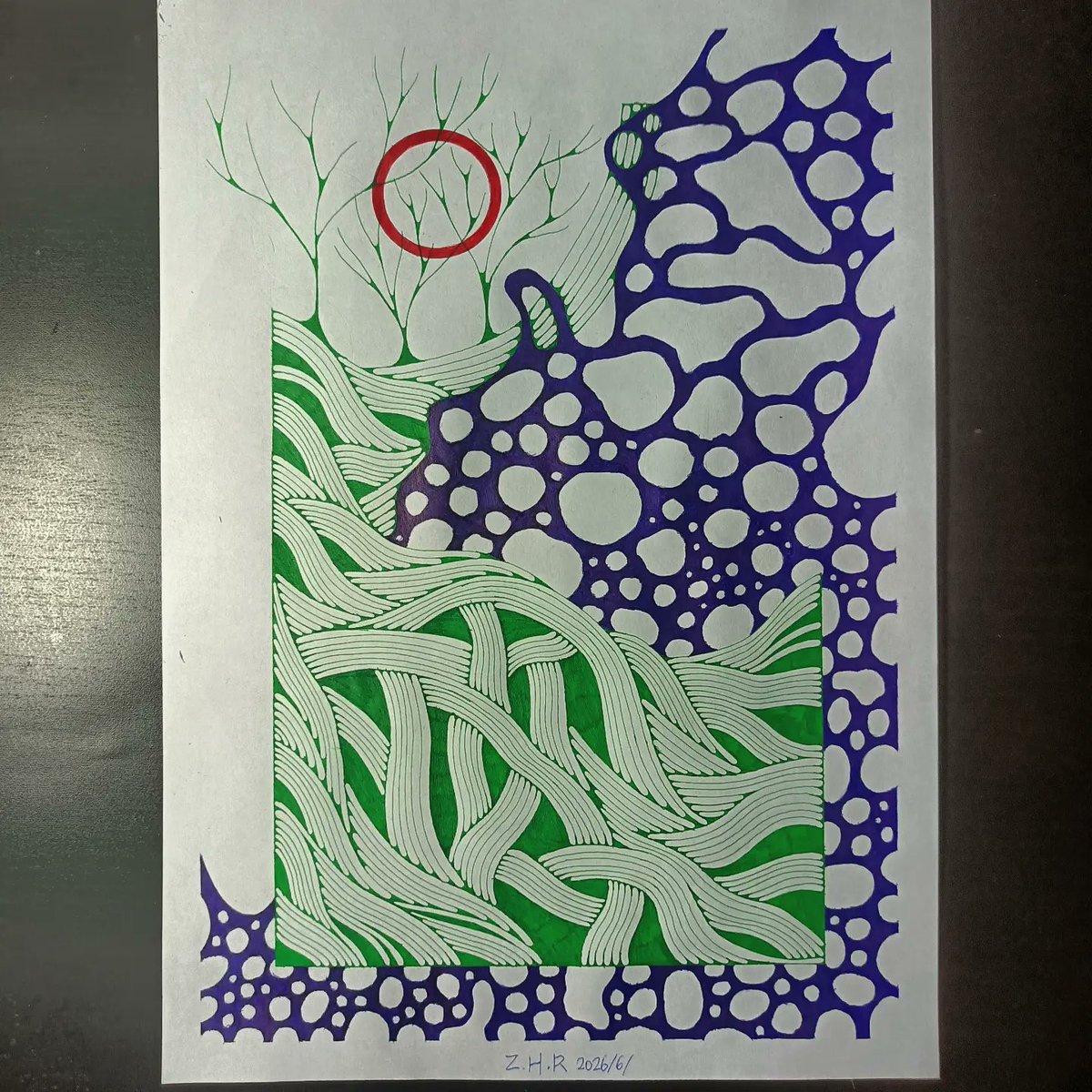 JuliWitten7i's tweet photo. Some shapes seem to await discovery, while certain lines resemble traces left by life. I’m no longer simply depicting movement, but observing how it grows. Every intersection in space may mark a new beginning. https://t.co/N1tLjRikYM