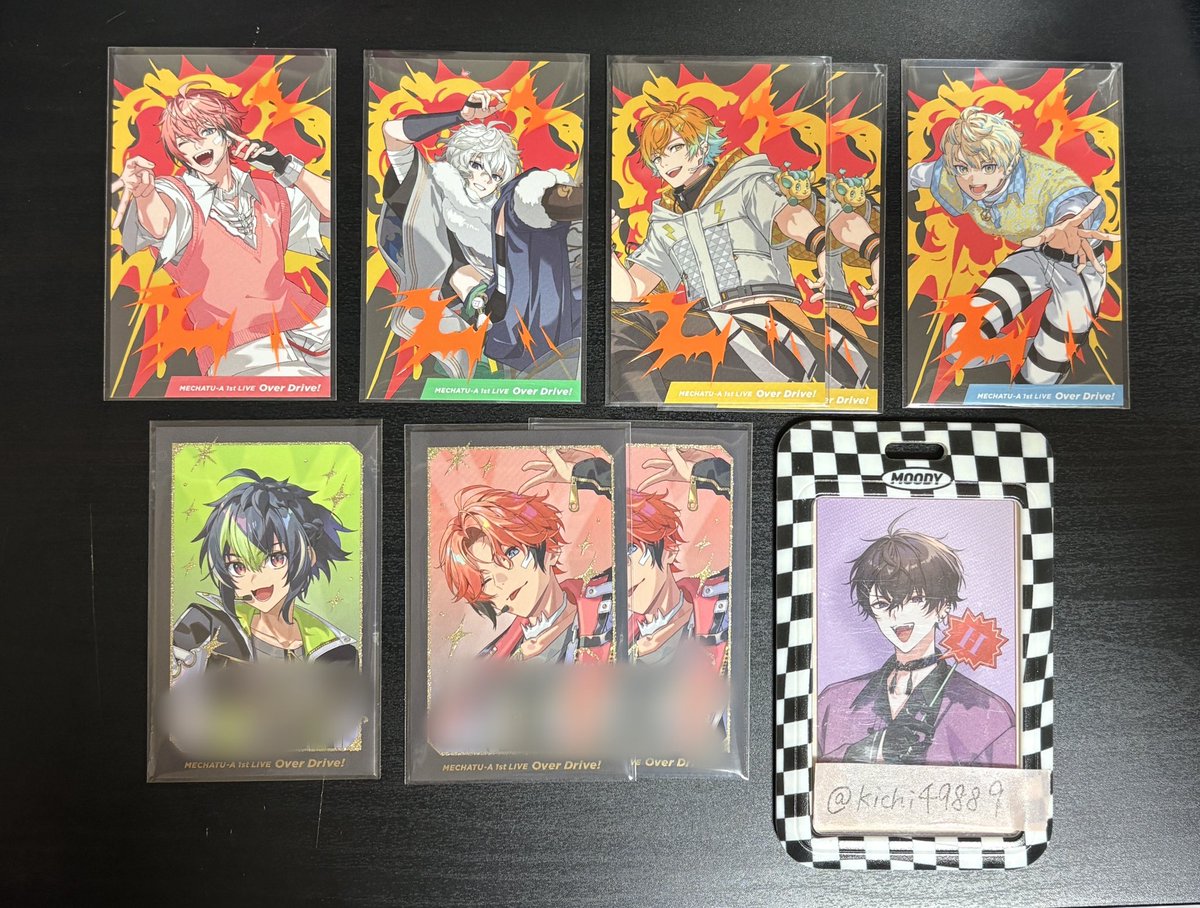 kichi49889's tweet photo. 交換 にじさんじ MECHATU-A 1st LIVE Over Drive! ランダムカード 買取

譲⇒画像1枚目
求⇒画像２枚目
※コンプ目的のため、決まり次第終了致します。

同���交換、
郵送or 10/10現地にて交換希望です。

また、交換優先ですが買取も可能ですのでお気軽にお声がけ下さい。 https://t.co/9Jz2nRHULO