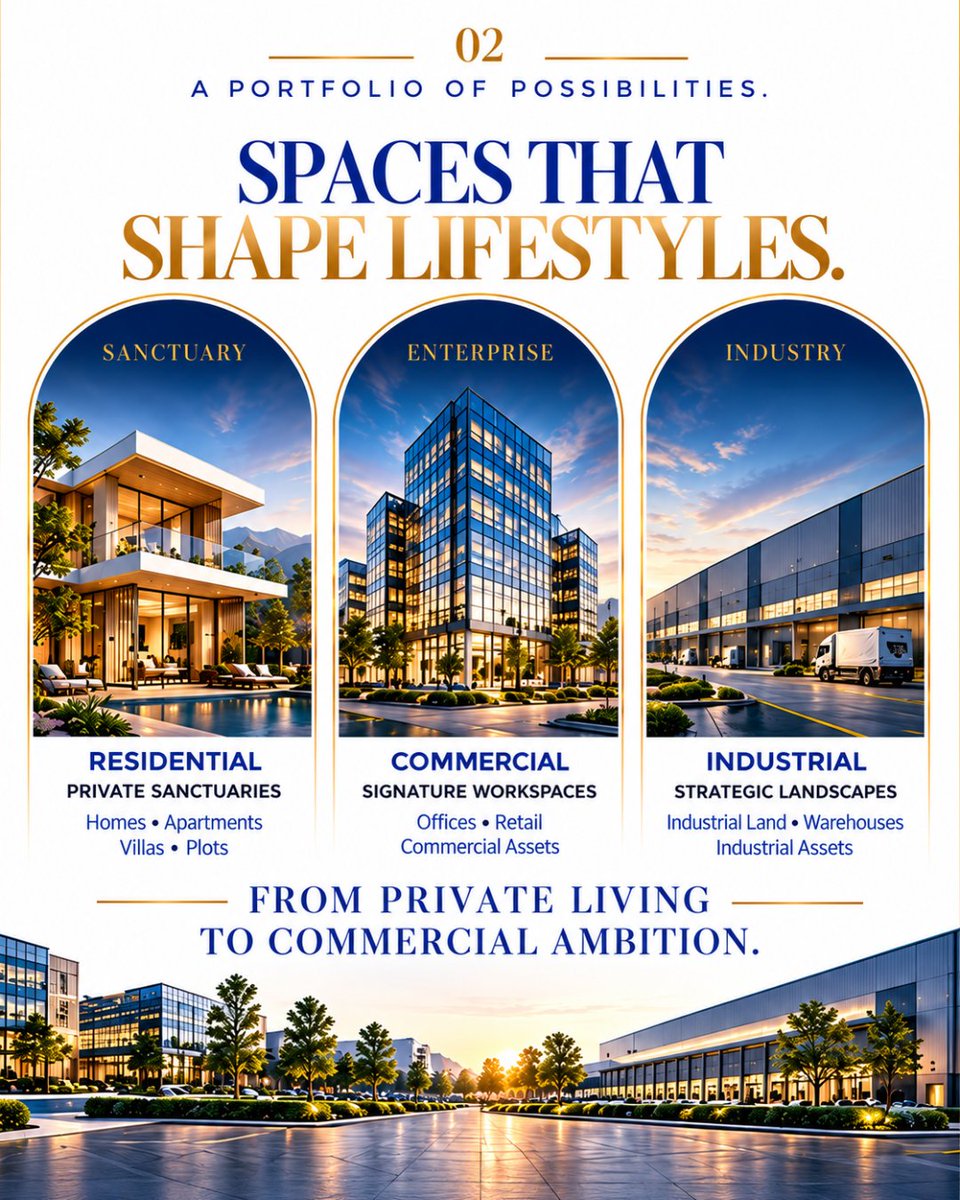 TrueNestPvtLtd's tweet photo. A Portfolio of Possibilities✨

From private sanctuaries to commercial workspaces and industrial assets, TrueNest Properties curates spaces designed for living, working, and growth. 🏙️

Discover your next address.

#TrueNestProperties #RealEstate #LuxuryLiving #PropertyInvestment https://t.co/gvx5dGF3PJ