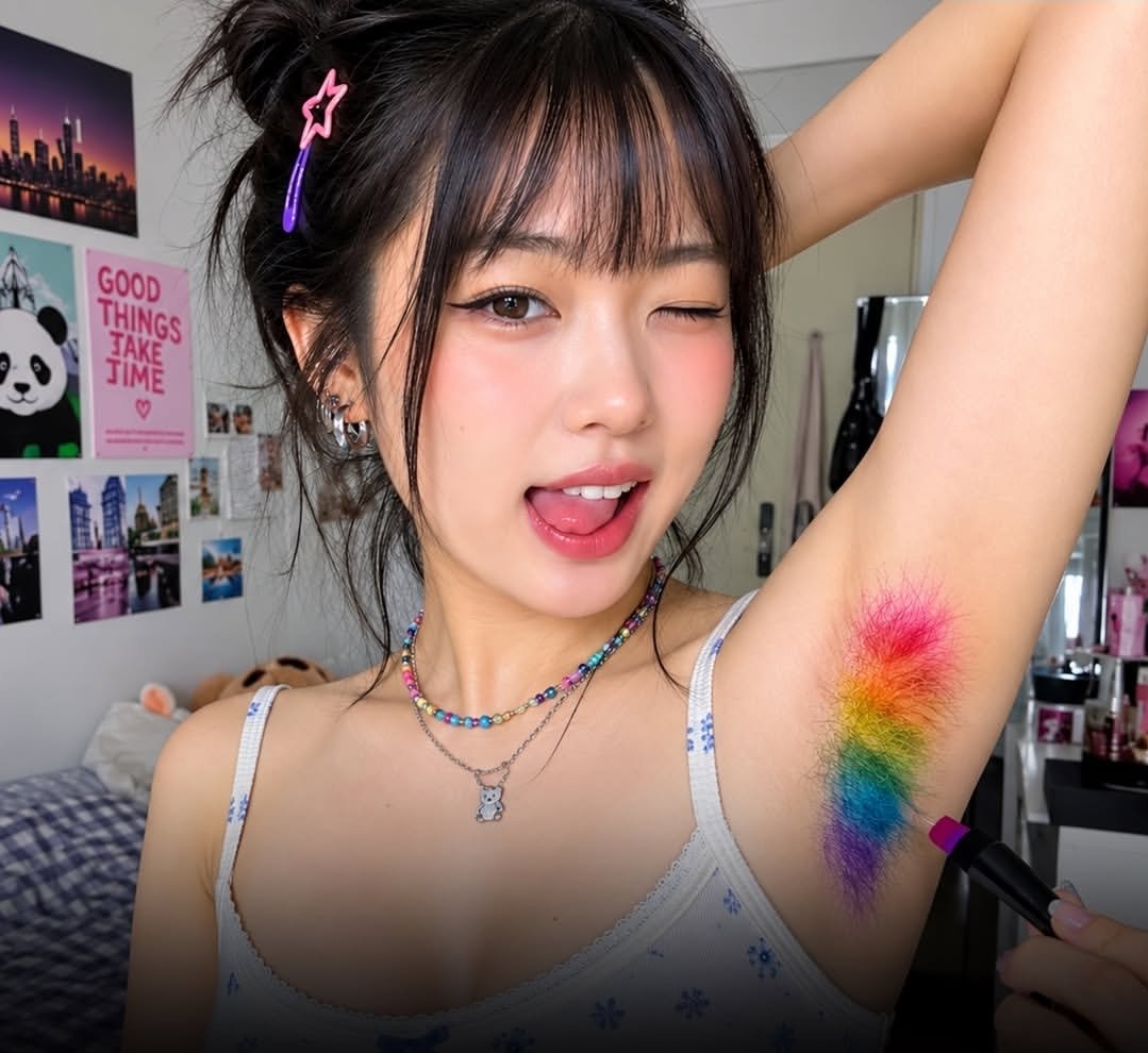 venkymama100's tweet photo. What is happening to te genz ?

The new trend has started all around the world, in which they are colouring their armpit hair 😳 https://t.co/Zb22tgrWE8