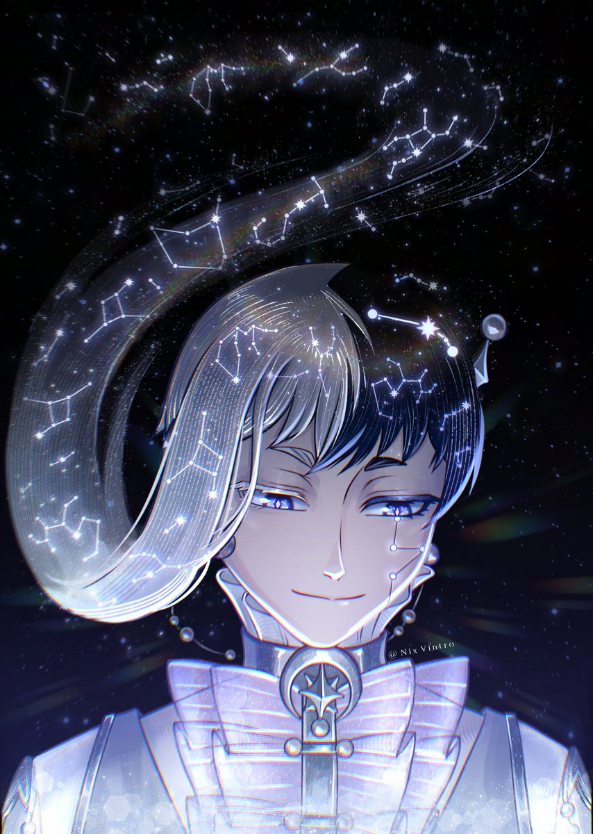 NixVintro's tweet photo. Day 5: Constellations 💫
Am using back my Moon Guardian AU for this cause am proud of my design 🤩

#sengenfashionweek #DrSTONE #千ゲ https://t.co/wsfnagTVKF
