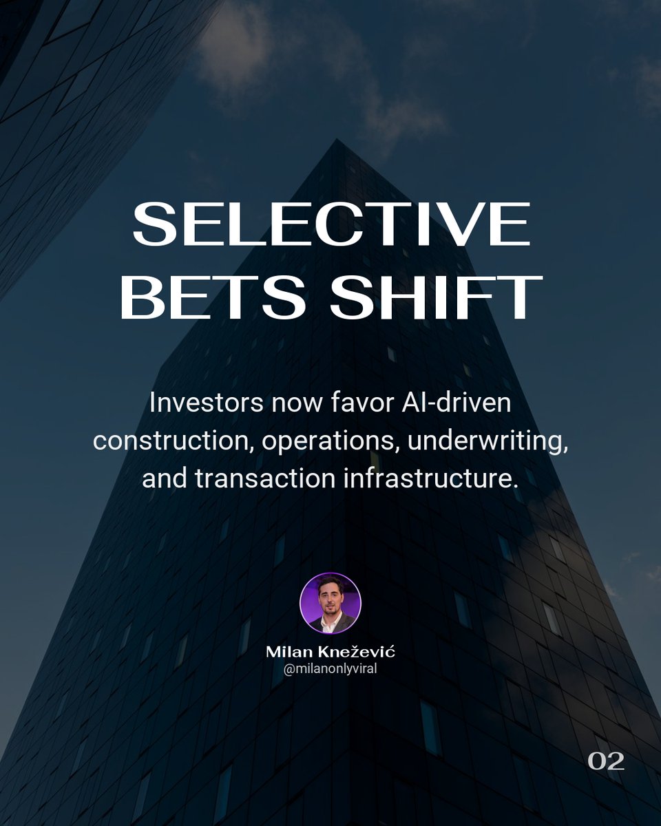 onlyviralmedia's tweet photo. #Proptech funding is holding up, but the bets have changed. 📈🤖

🏗️ AI-driven construction, ops, underwriting, and transaction infrastructure are where capital is flowing https://t.co/Dx9b3F1pB7