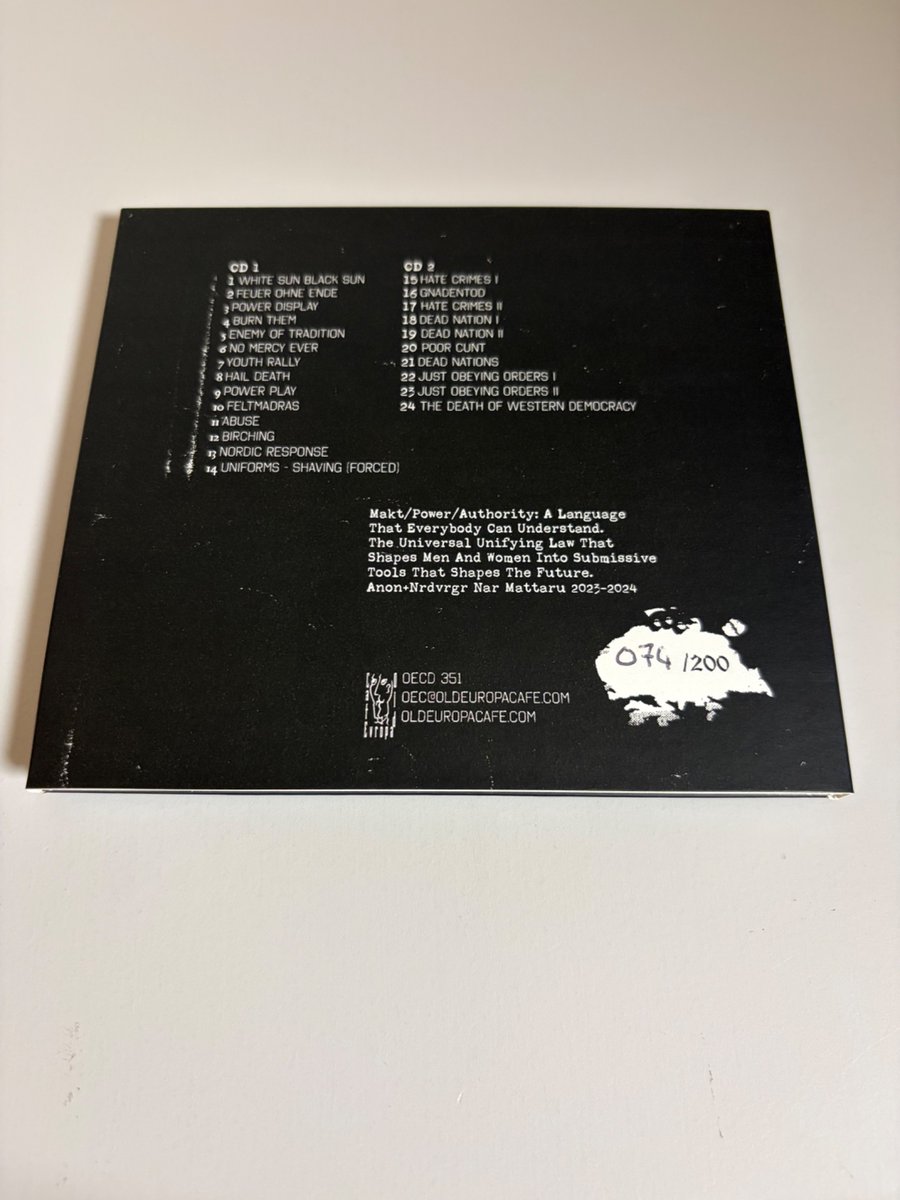 HedorahTribe's tweet photo. MAKT - Missbruk 

Old Europa Cafe - OECD 351 

#MAKT 
#PowerElectronics 
#Industrial 
#Noise 
#Electronic https://t.co/ZdEuvIVw0A