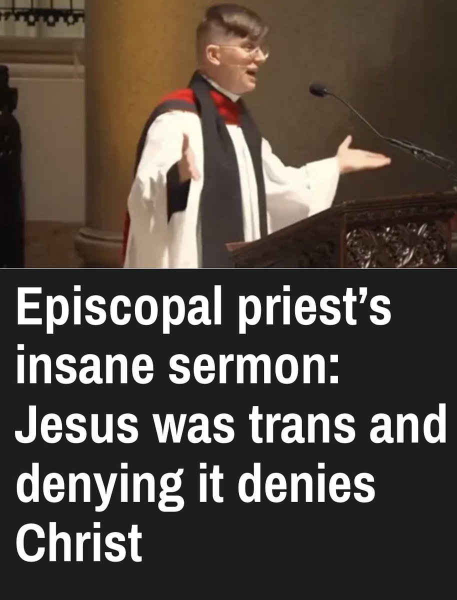 GioBruno1600's tweet photo. Leftist Reverend Flourish Klink, a transgender & nonbinary priest at Christ & St. Stephen’s Episcopal Church on Manhattan’s Upper West Side, made extraordinary claims while reinterpreting Christianity through modern gender ideology. https://t.co/daTgbiU83Q